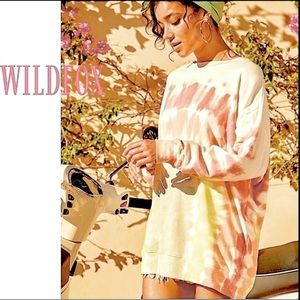 NWT Wild fox Rainbow Sommer Tie Dye Jumper
